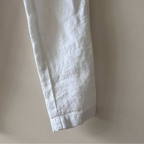 DOLCEZZA | Italian White Linen Pants - Picture 3 of 4